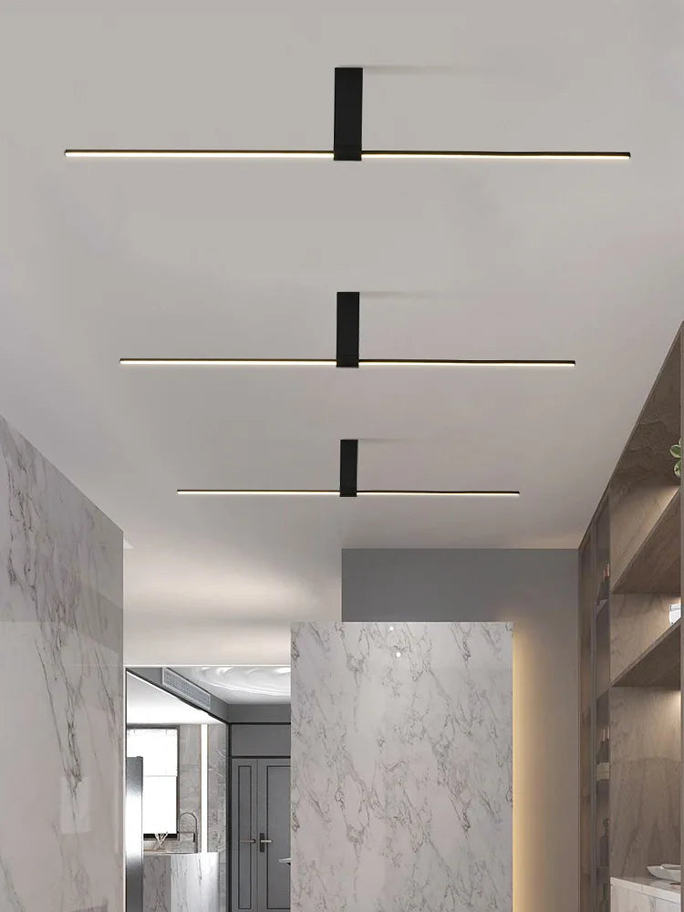 Axyaa 120cm Long Ceiling Lamps - Gold, Black, White Options