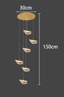 Axyaa Crystal Chandelier Stair Pendant Living Room Lighting Home Decor Interior Lights