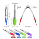 Axyaa Silicone Head Food Tongs with Stainless Steel Handle