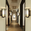 Axyaa Retro Glass Wall Lamp LED Outdoor Waterproof Chinese Corridor Aisle Courtyard Light