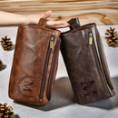 Axyaa Men's PU Leather Toiletry Bag: Personalized Travel Organizer for Groomsmen, Birthday, Bachelor Gift