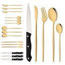 Axyaa Stainless Steel Cutlery Set | Knife, Fork, Spoon - 20 Pcs Tableware Dinnerware
