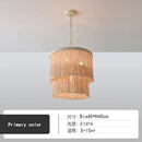 Axyaa Countryside Tassel LED Pendant Chandelier - Home Decor Light for Living Room