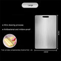 Axyaa Double Sided Stainless Steel Panel Chopping Board - Thick Kitchen Cutting Block