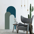Axyaa Geometric Arch Wall Stickers for Living Room Bedside Background Decoration