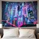 Axyaa Neon Anime Punk Wall Hanging - Vibrant Fluorescent Tapestry for Home Decor