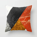Axyaa Geometric Pattern Print Orange Car Sofa Cushion Cover
