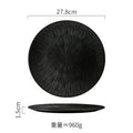Axyaa Striped Ceramic Plate Set for Molecular Cuisine and Restaurant Tableware