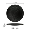 Axyaa Striped Ceramic Plate Set for Molecular Cuisine and Restaurant Tableware