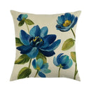 Axyaa Floral Print Linen Pillow Case for Home Decor - 45*45cm