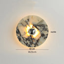 Axyaa Marble LED Wall Sconce Round Indoor Lamp for Home Decor