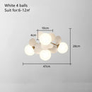 Axyaa Kids Room LED Ceiling Light Fixture Glass Ball Color Chandelier