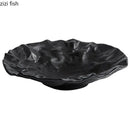 Axya Ceramic Dinner Plate Set for Home Kitchen & Restaurant - Wrinkled Texture, Steak, Salad & Snack Plates