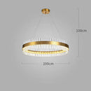 Axyaa Gold Crystal Chandelier LED Ceiling Light - Elegant Illumination for Your Home