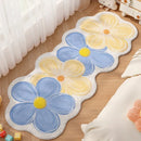 Axyaa Flower Pattern Bedroom Decor Dopamine Carpet - Plush, Fluffy & Washable Rug