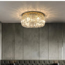 Axyaa Crystal LED Ceiling Lamp: Modern European Style Round Living Room Lighting