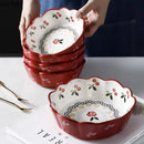 Axyaa Retro Ceramic Fruit Bowl Set for Stylish Table Presentation