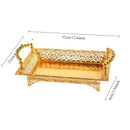 Axyaa Metal Mirror Dessert Tray, Elegant Home Decoration & Kitchen Ornament