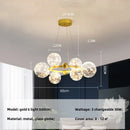 Axyaa Modern Dimmable Metal Pendant Lights with Glass Globe for Dining Room
