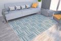 Axyaa Geometric Plaid Striped Print Carpet for Home Living Room and Bedroom Decor