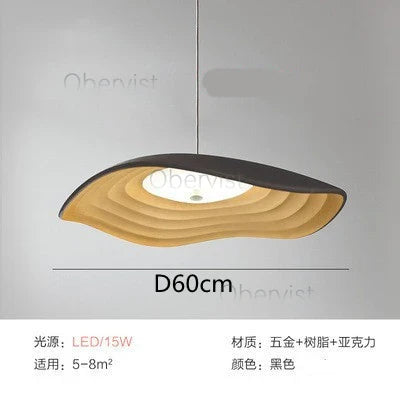 Axyaa Valentina Pendant Light: Wavy Nordic Lampshade for Dining Bedroom Kitchen.