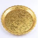 Axya Gold Round Serving Tray for KTV, Weddings, Large Snacks & Drinks