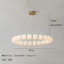 Axyaa Nordic Luxury Living Room LED Chandelier with Pearl Necklace Pendant