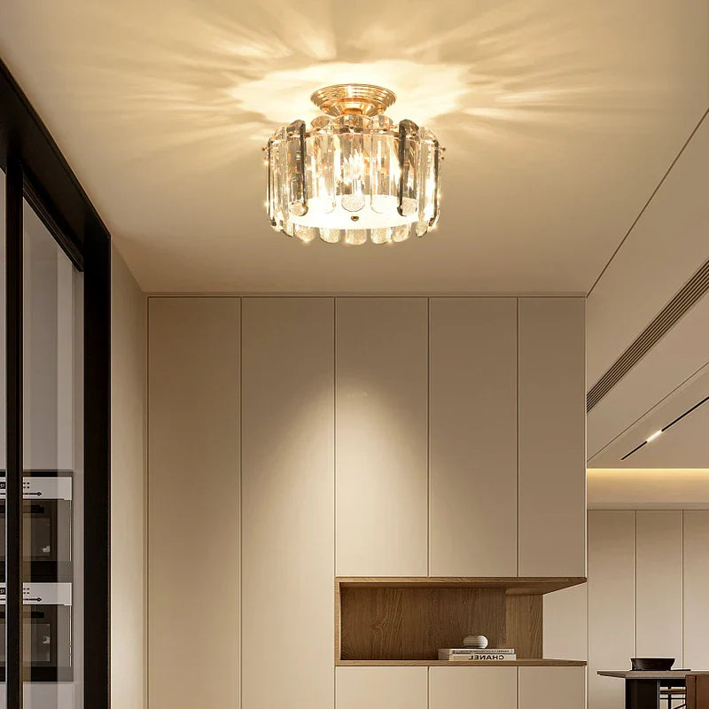 Axyaa Crystal Ceiling Chandelier for Elegant Home Décor