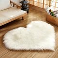 Axyaa Fluffy Heart Wool Rug: Cozy Shaggy Carpet, 30x40cm