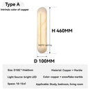 Axyaa Marble Bedside Wall Lamp LED Indoor Lighting Fixture