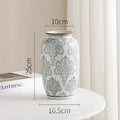 Axyaa Blue and White Porcelain Retro Vase - Chinese Ceramic Home Décor