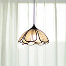 Axyaa Musa Hemp LED Pendant Light: Japanese Style Flower Lamp for Bedroom & Living Room
