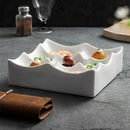 Axyaa Exquisite Small Ceramic Snack Platter Set for High-End Dining