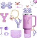 Axyaa Cup Set: Straw Topper, Boot, Stoppers, Handle Charms, Sticker for 30oz 40oz Tumbler