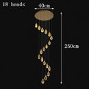 Axyaa Crystal Chandelier Pendant Light for Living Room Bedroom Ceiling, Luxury Indoor Lighting