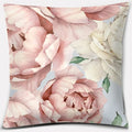 Pink Flower Pattern Cushion Cover by Axyaa - 45x45cm Decorative Pillowcase
