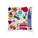 Axyaa London Cushion Cover: British Style Sofa Decor, Home Party Decoration Pillow Case