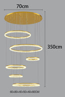 Axyaa Staircase Chandeliers LED Pendant Light for Modern Home Decor