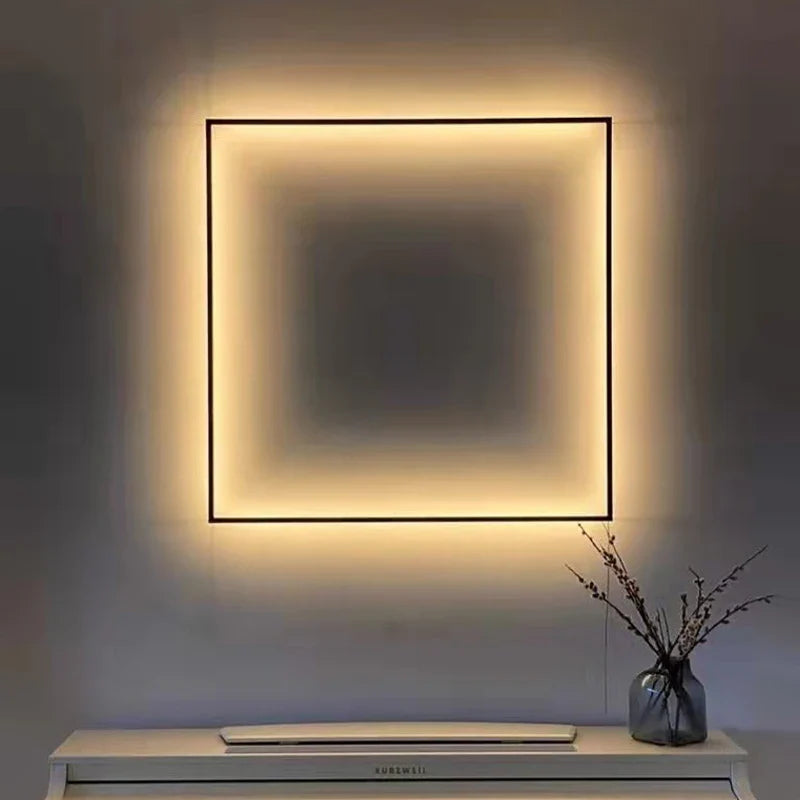 Axyaa Modern LED Square Wall Lamp for Living Room Bedroom Decor