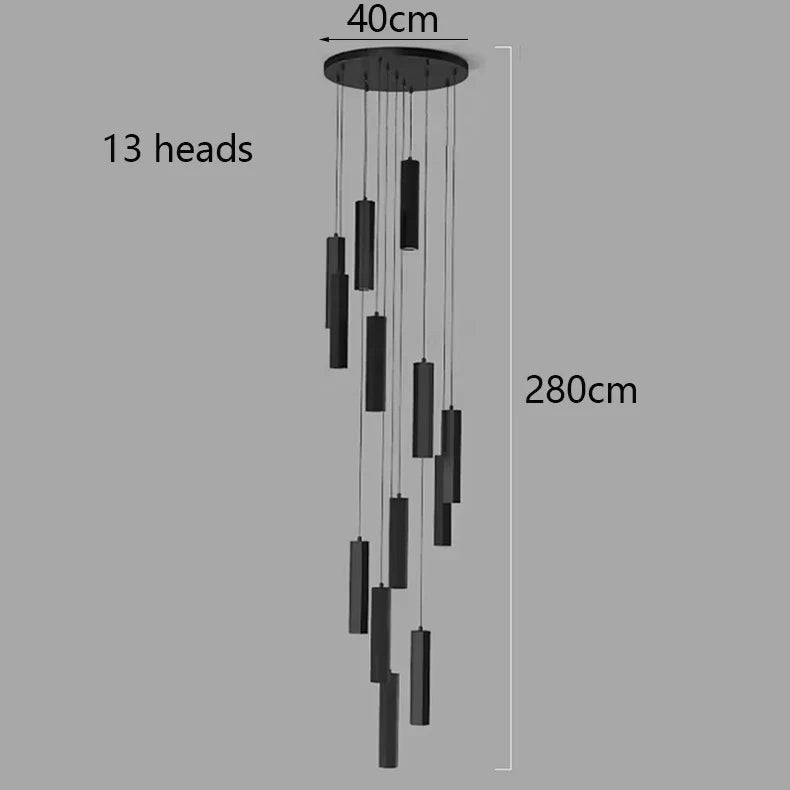 Axyaa Nordic Stair Chandelier Living Dining Room Pendant Ceiling Light
