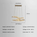 Axyaa Crystal LED Pendant Lights Remote Control Dimmable Steel Suspension Lamp