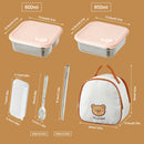 Axyaa Stackable Stainless Steel Lunch Box with Leakproof Lid