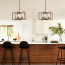 Axyaa Black Vintage Industrial Farmhouse Chandelier for Bedroom