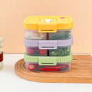 Axyaa 4 Grids Refrigerator Food Storage Box Kitchen Organizer