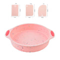 Axyaa Circular Silicone Cake Mold Set - 4PCS DIY Baking Tray & Oven Kit