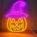Axyaa Halloween Pumpkin LED Neon Lights for Wall Decor, Party, Bedroom, Stores