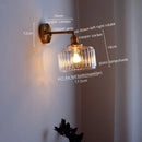 Axyaa Nordic Copper Glass Wall Sconce LED Light for Living Room and Bathroom