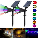 Axyaa Outdoor Solar Spotlight with 7LEDs, Adjustable & Waterproof Landscape Wall Light