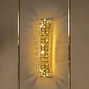 Axyaa Crystal Wall Lamp Small Waist Shape Staircase Light Luxury Master Bedroom Bedside Lighting