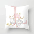 Axyaa Sweet Pink Alphabet Pillowcase for Home Decor